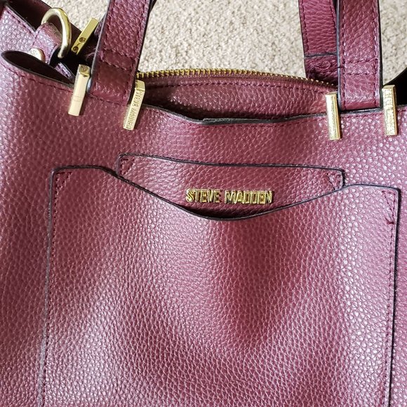 Steve Madden Burgundy Ox Blood Maroon purse - Picture 2 of 9